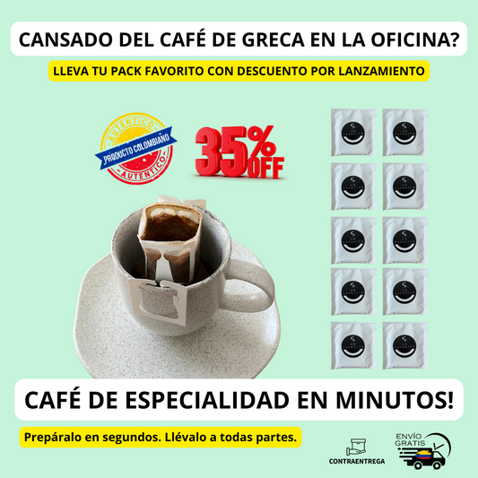 Drip Café de Especialidad - ¡Prepara tu café en segundos y en cualquier lugar!