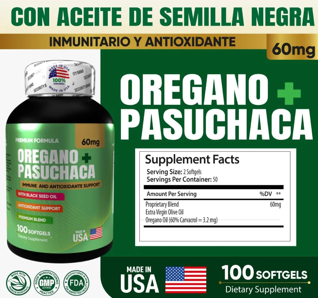 🌿 Oregano + Pasuchaca Premium™ – Pack de 3 frascos 💊