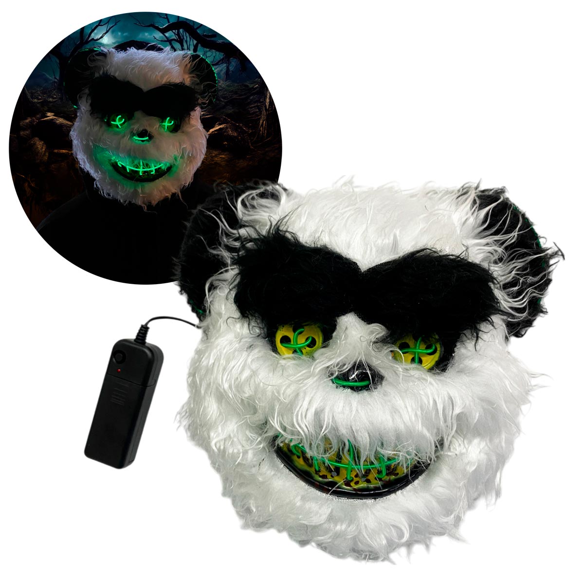 🎃🔥 2x1 en Máscaras LED: ¡Conejo + Oso para la noche más épica! 🐰🐻