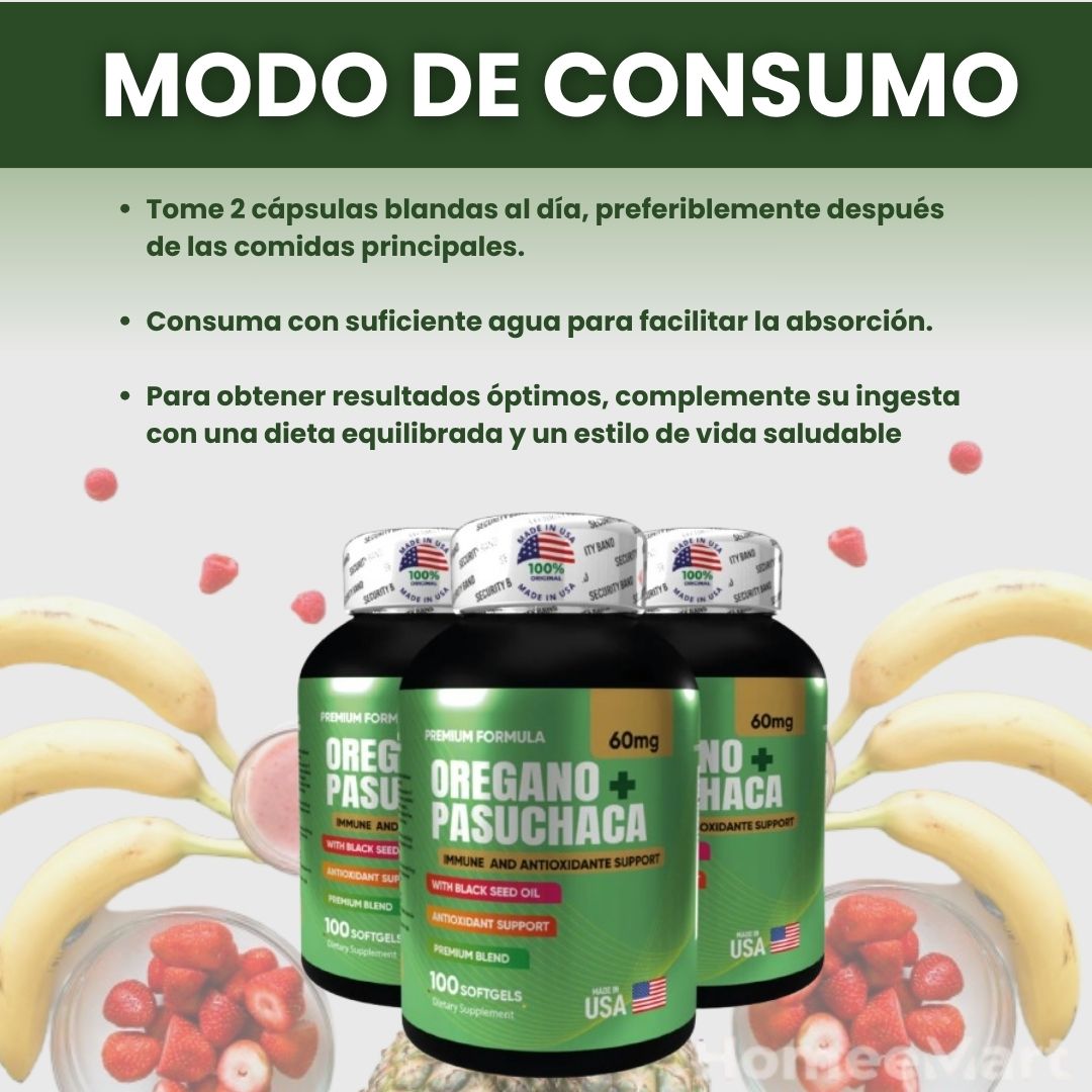 🌿 Oregano + Pasuchaca Premium™ – Pack de 3 frascos 💊
