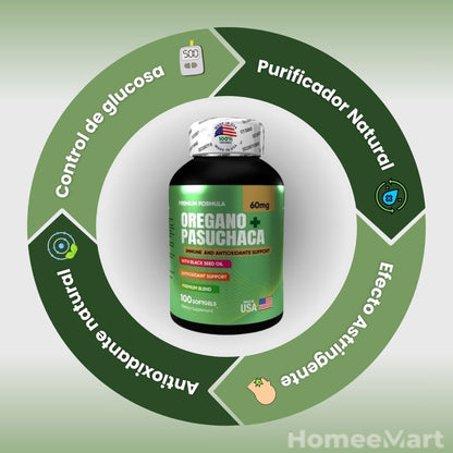 🌿 Oregano + Pasuchaca Premium™ – Pack de 3 frascos 💊