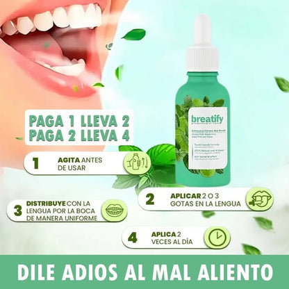 Breatify ® Elimina el Mal Aliento de Forma Natural y Duradera - 2x1