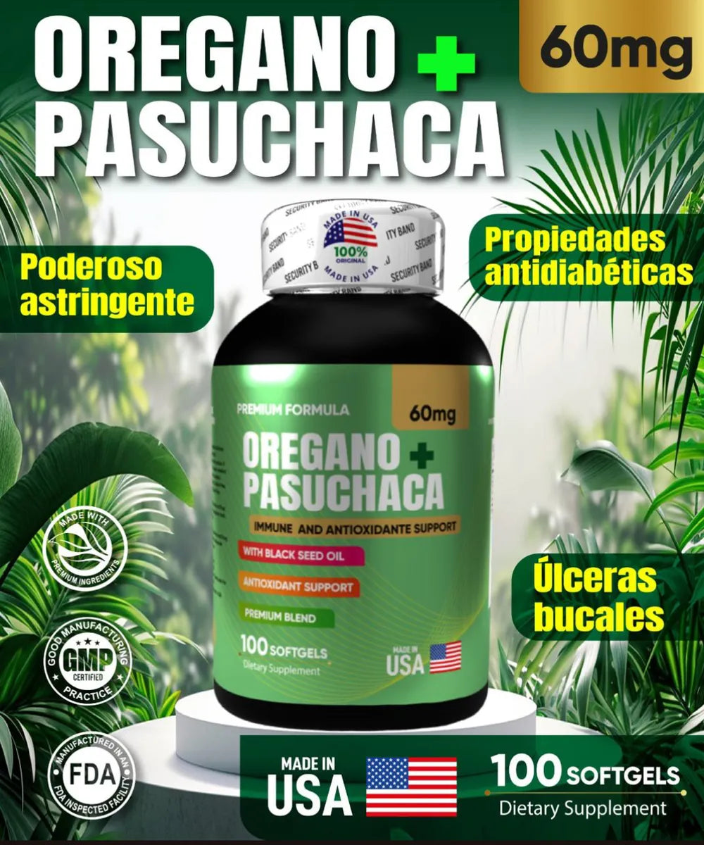 🌿 Oregano + Pasuchaca Premium™ – Pack de 3 frascos 💊