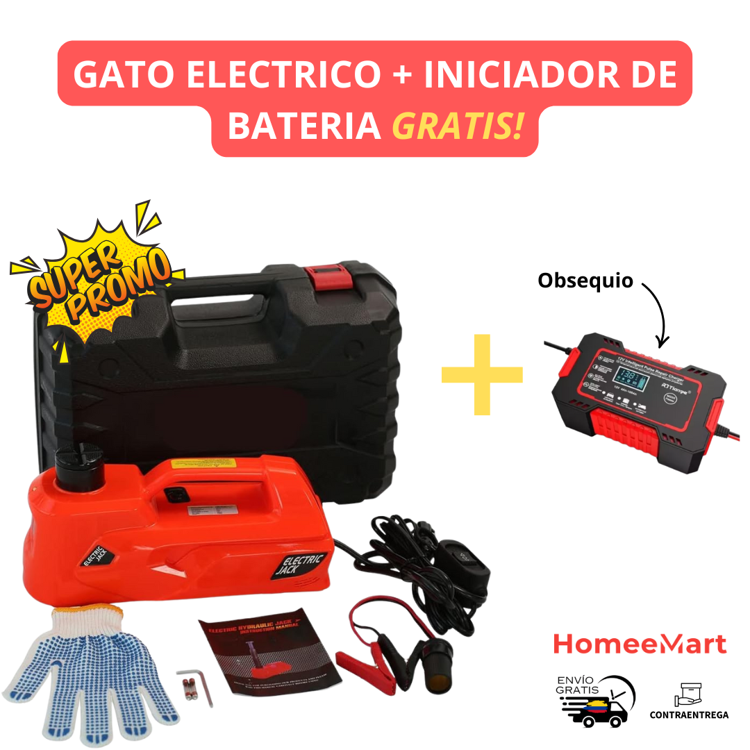 🚗 Gato Eléctrico + Iniciador de Batería GRATIS